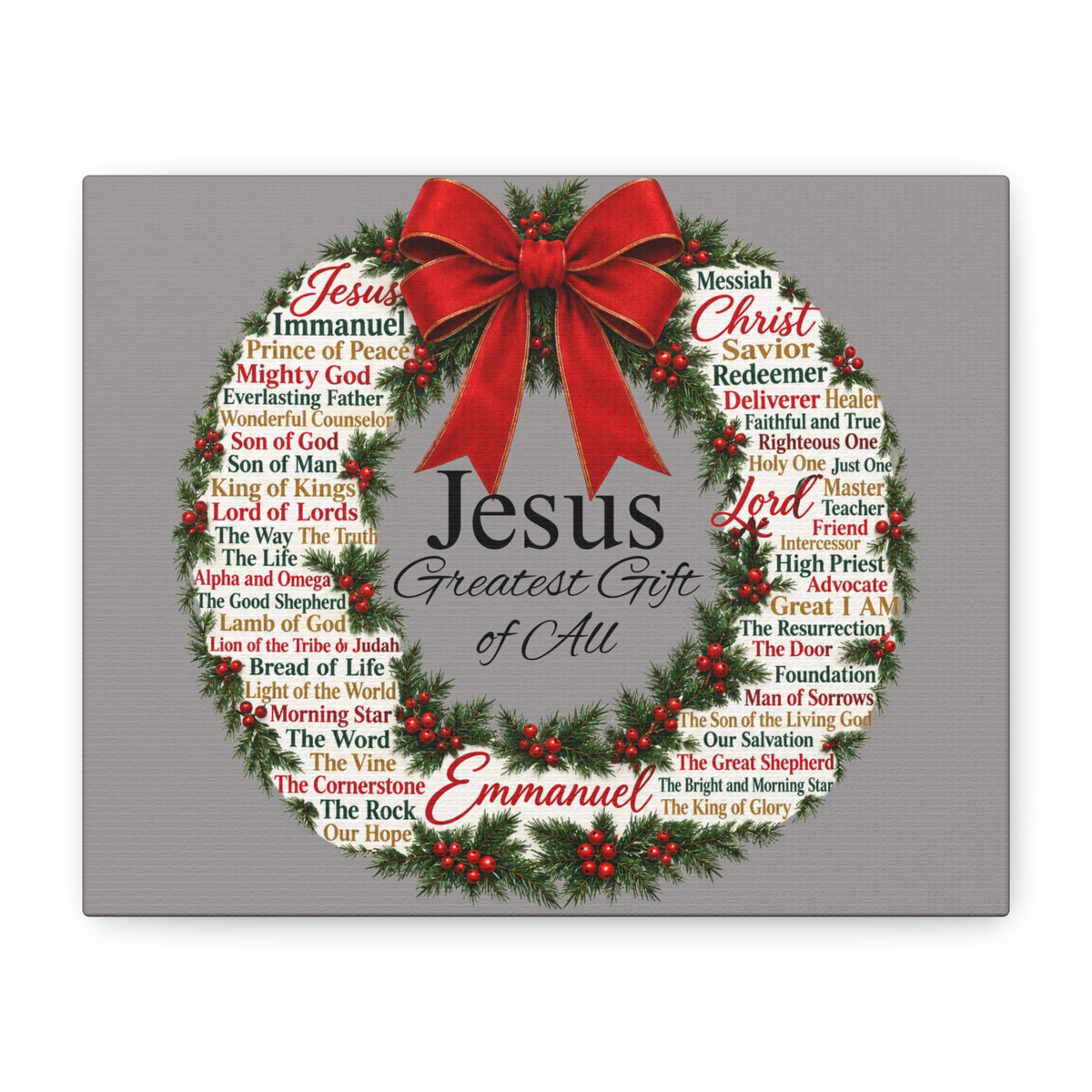 Jesus - Greatest Gift of All Canvas, Wall Art