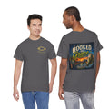 Hooked on Grace Christian Fishing Shirt | Faith-Based Outdoor Tee | Inspirational Fisherman Graphic T-Shirt Unisex Heavy Cotton Tee