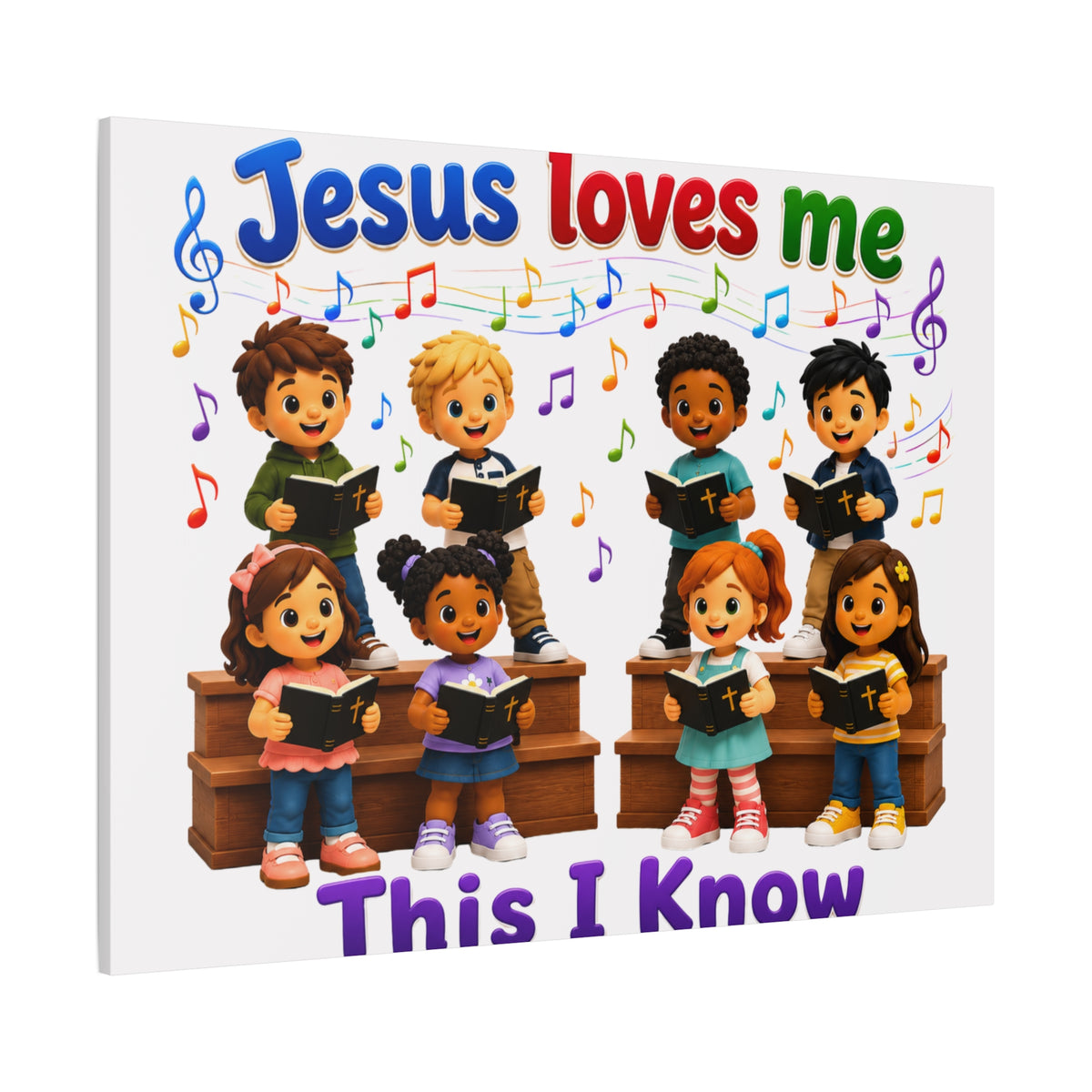 Jesus Loves Me This I Know Children's Choir Canvas Wall Art