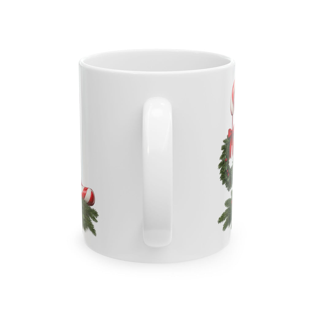 NOEL Candy Cane Christmas Mug – Festive Holiday Coffee Ceramic Mug, (11oz, 15oz)