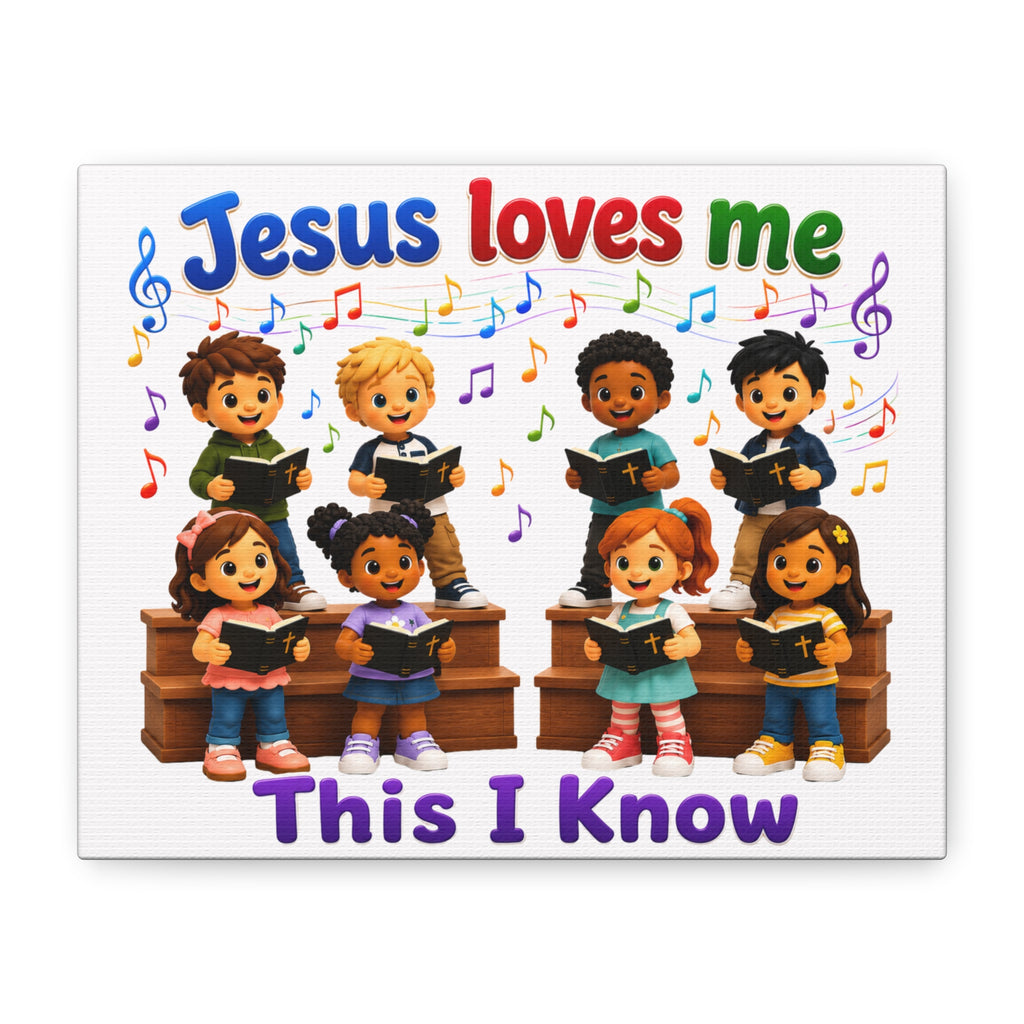 Jesus Loves Me This I Know Children's Choir Canvas Wall Art
