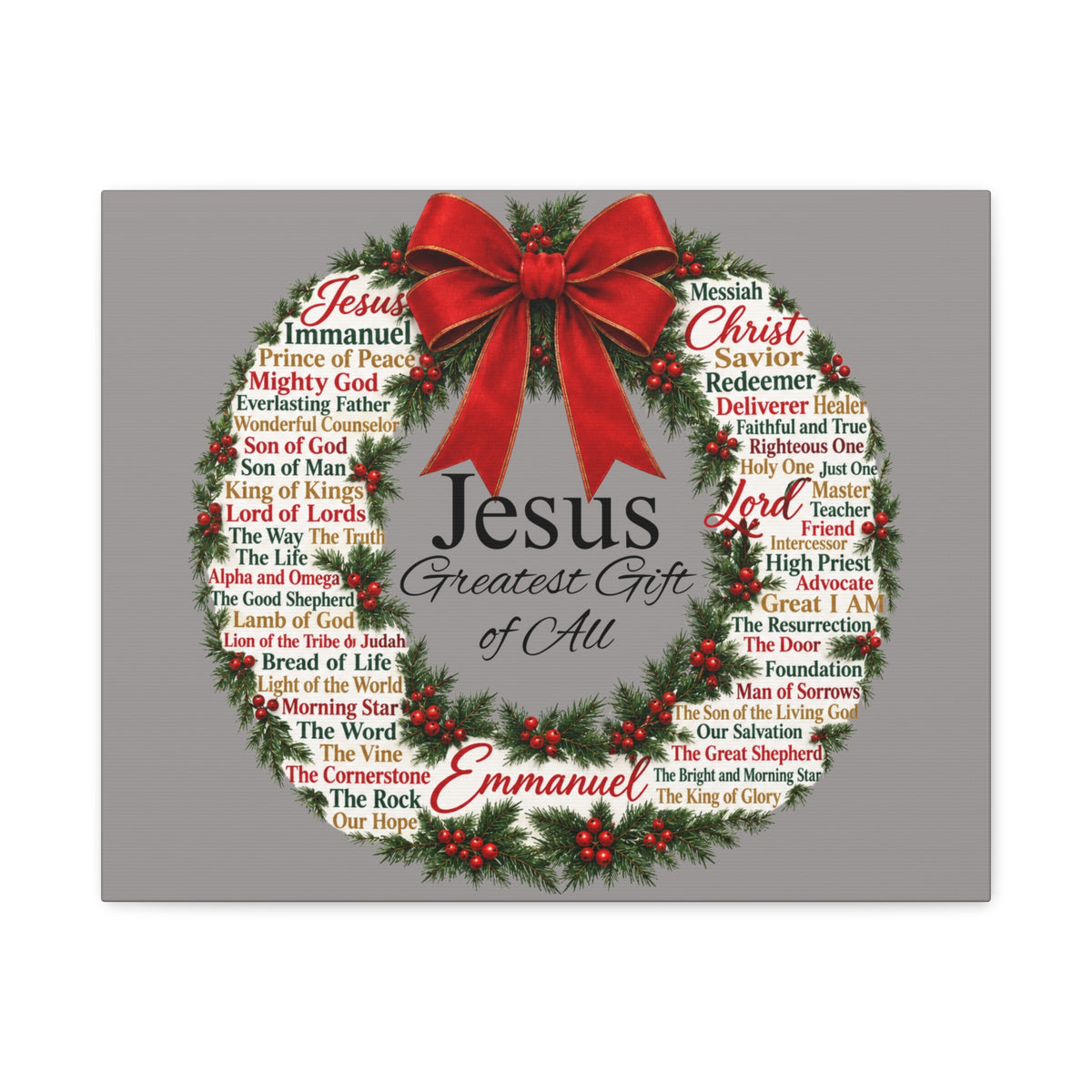 Jesus - Greatest Gift of All Canvas, Wall Art