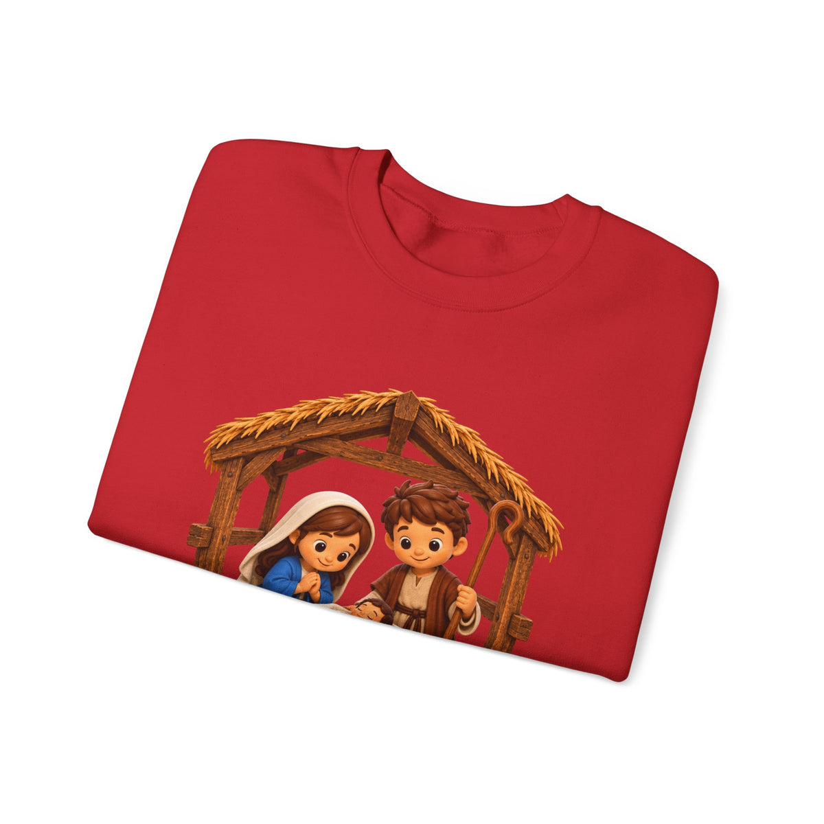 A Savior Is Born Nativity Christmas Heavy Blend™ Crewneck Sweatshirt