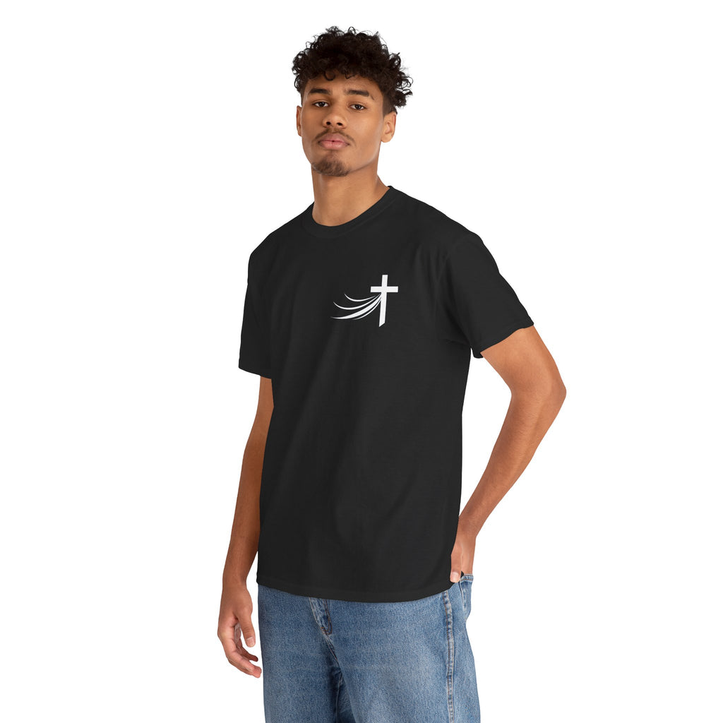 Christ Did It Christian T-Shirt – Cross & Swoosh Faith Tee