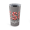 Jesus Is the Reason for the Season Christmas Tumbler Gray– Candy Cane Design Tumbler 20oz