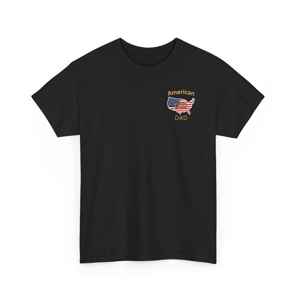 American Dad Built on Biblical Truth Patriotic Christian Unisex Heavy Cotton Tee