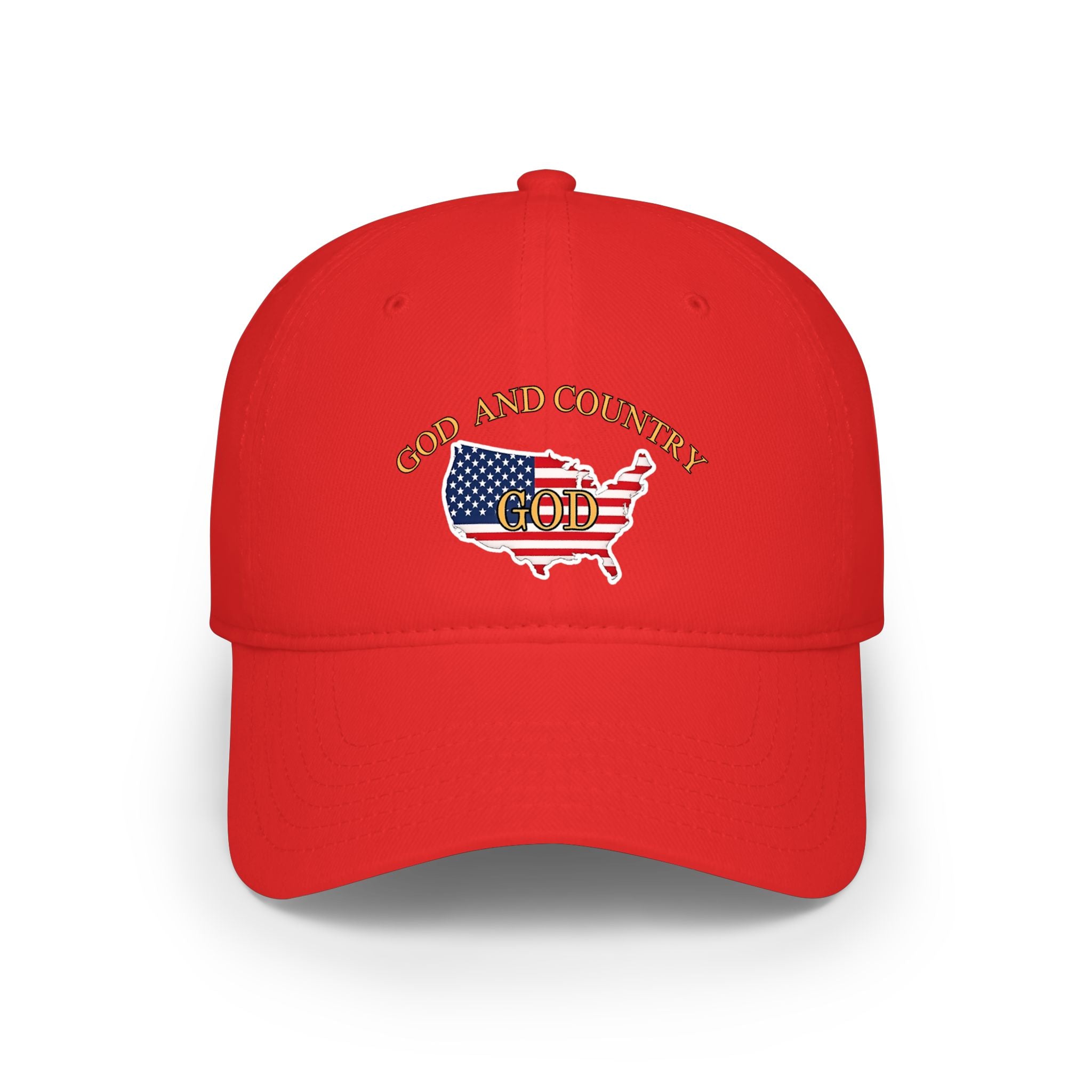 God and Country Patriotic Christian Low Profile Baseball Cap