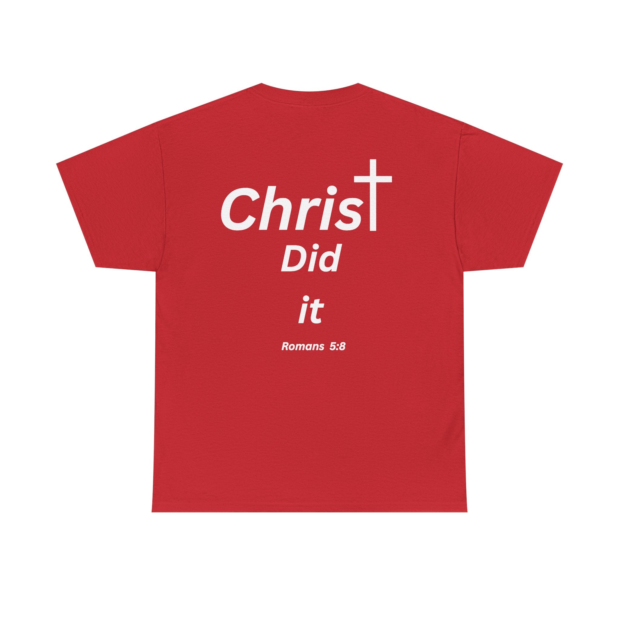 Christ Did It Christian T-Shirt – Cross & Swoosh Faith Tee