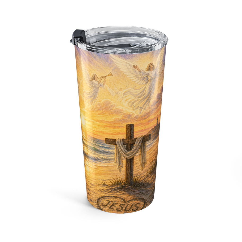 Beach Faith Christian Sunset Tumbler – Inspirational Scripture Tumbler 20oz
