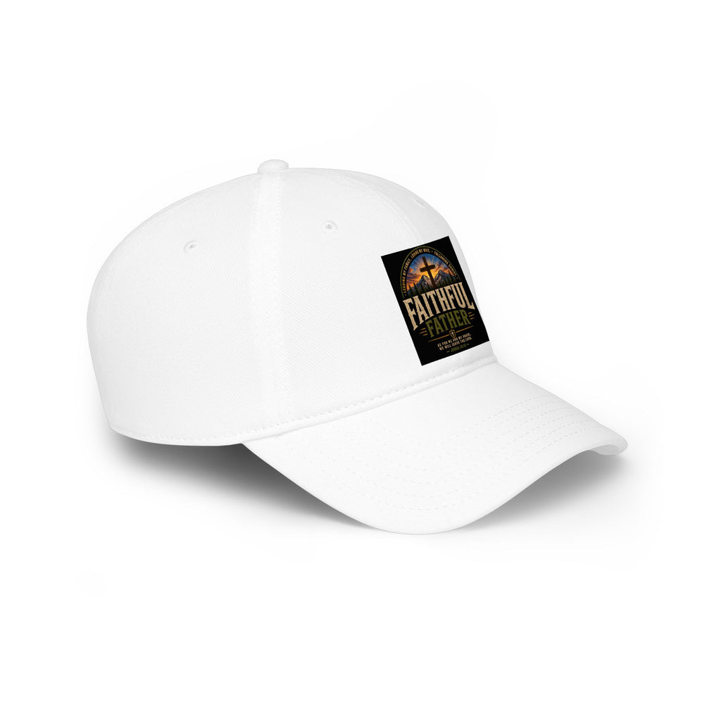 Faithful Father Christian Baseball Cap – Inspirational Dad Hat – Faith Based Low Profile Baseball Cap