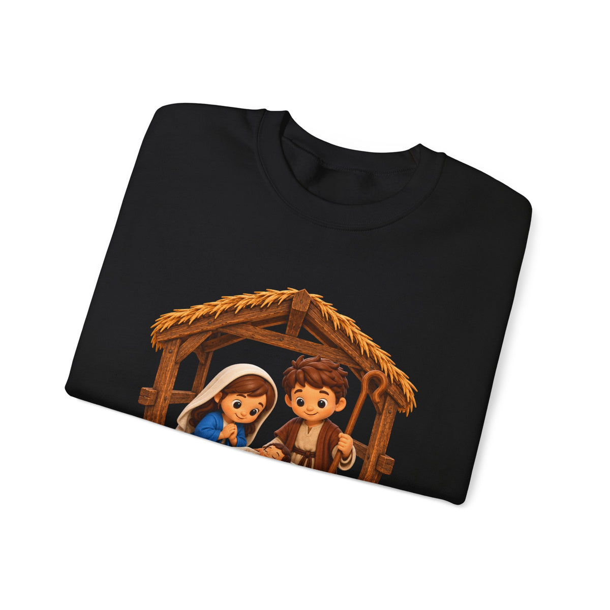 A Savior Is Born Nativity Christmas Heavy Blend™ Crewneck Sweatshirt