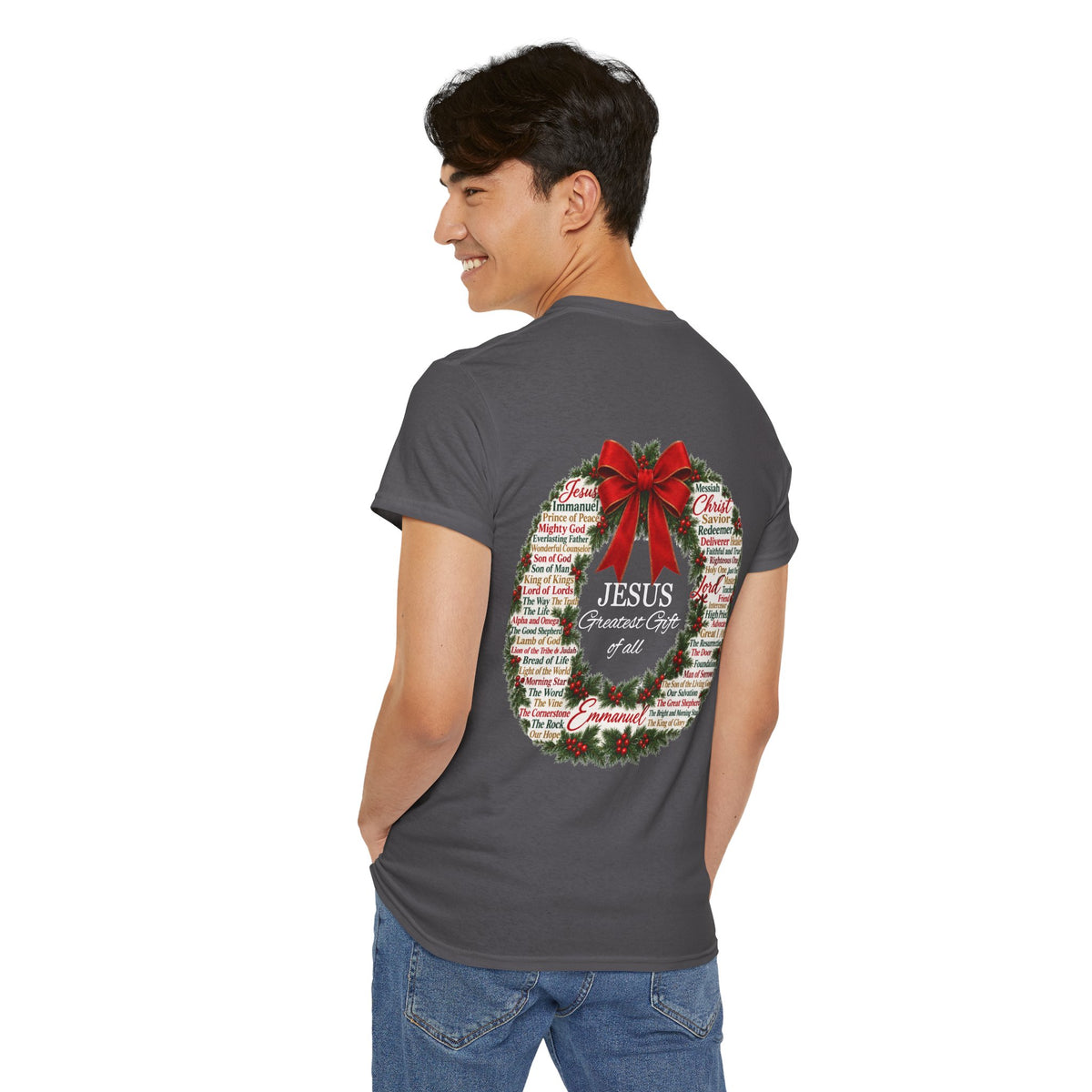 Jesus - Greatest Gift of All Christmas Wreath T-Shirt