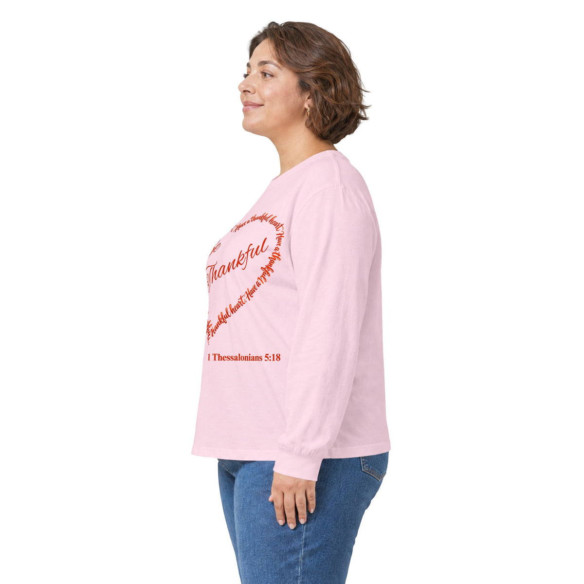 Be Thankful Christian Long Sleeve T-Shirt – Grateful Heart Faith-Inspired Shirt-Unisex Ultra Cotton Long Sleeve Tee