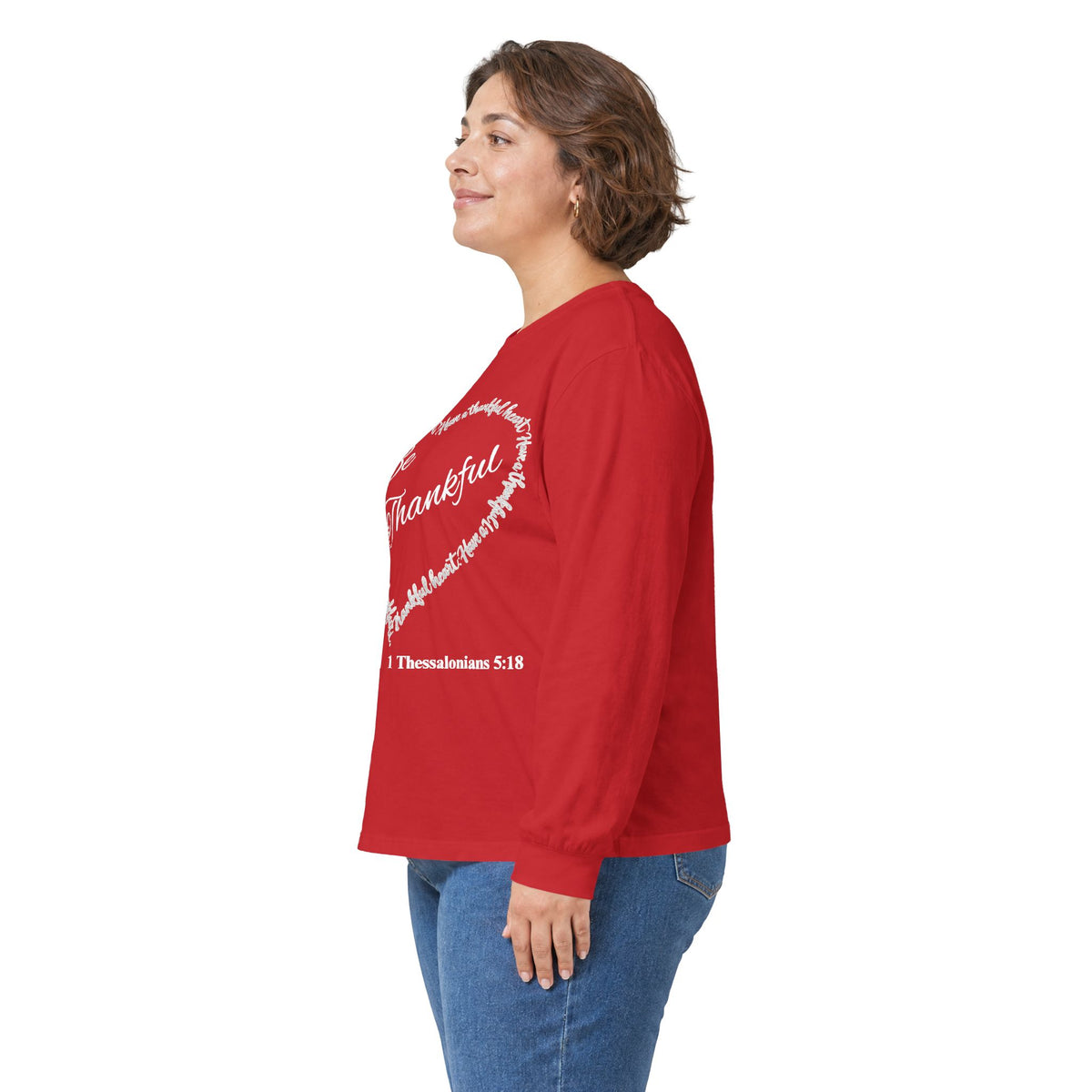 Be Thankful Christian Long Sleeve T-Shirt – Grateful Heart Faith-Inspired Shirt-Unisex Ultra Cotton Long Sleeve Tee