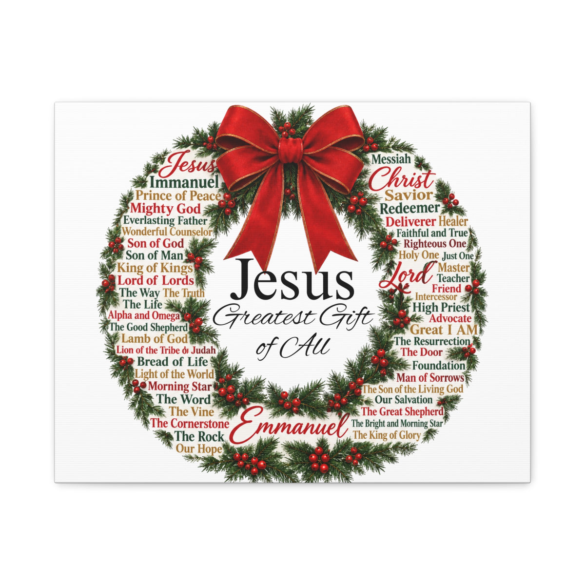 Jesus - Greatest Gift of All Canvas, Wall Art