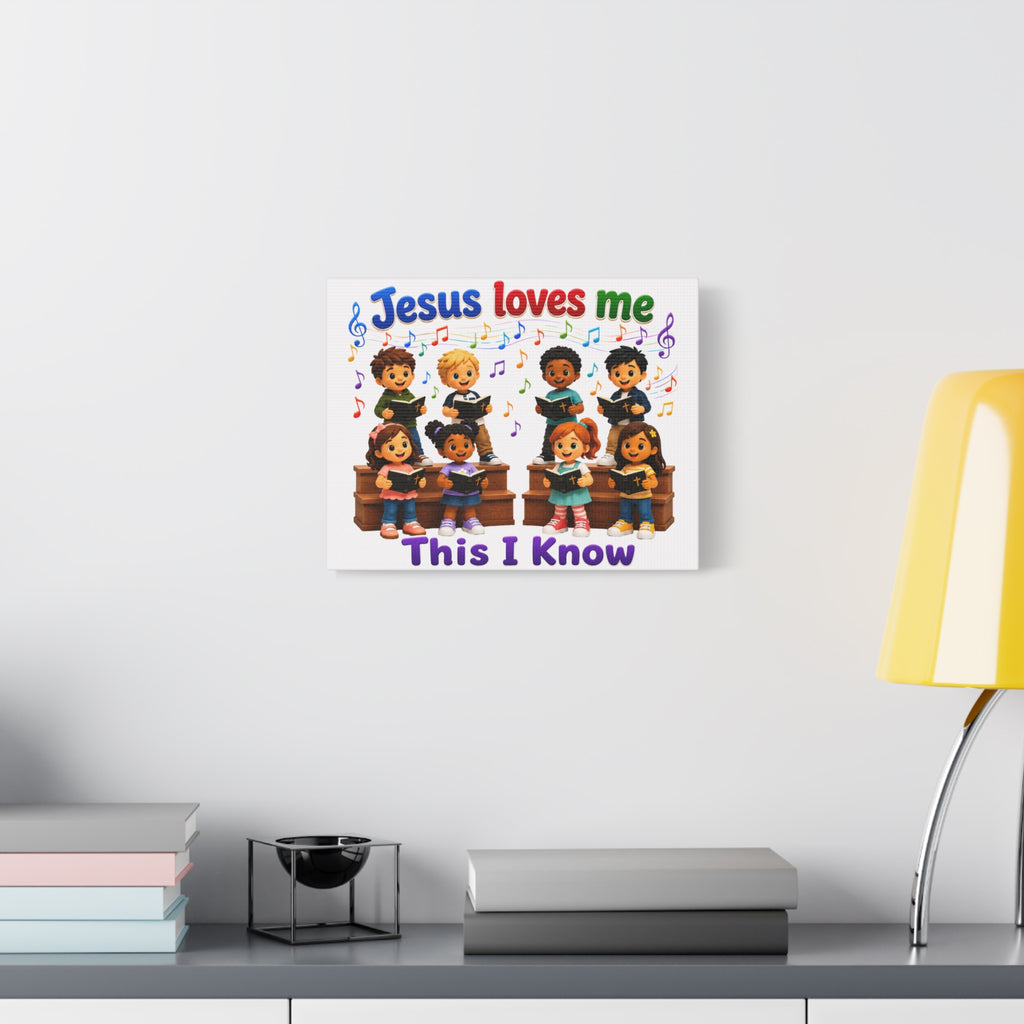 Jesus Loves Me This I Know Children's Choir Canvas Wall Art