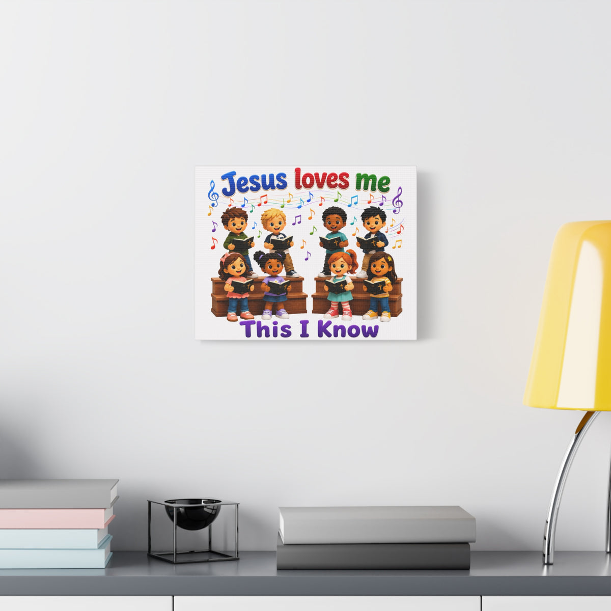 Jesus Loves Me This I Know Children's Choir Canvas Wall Art