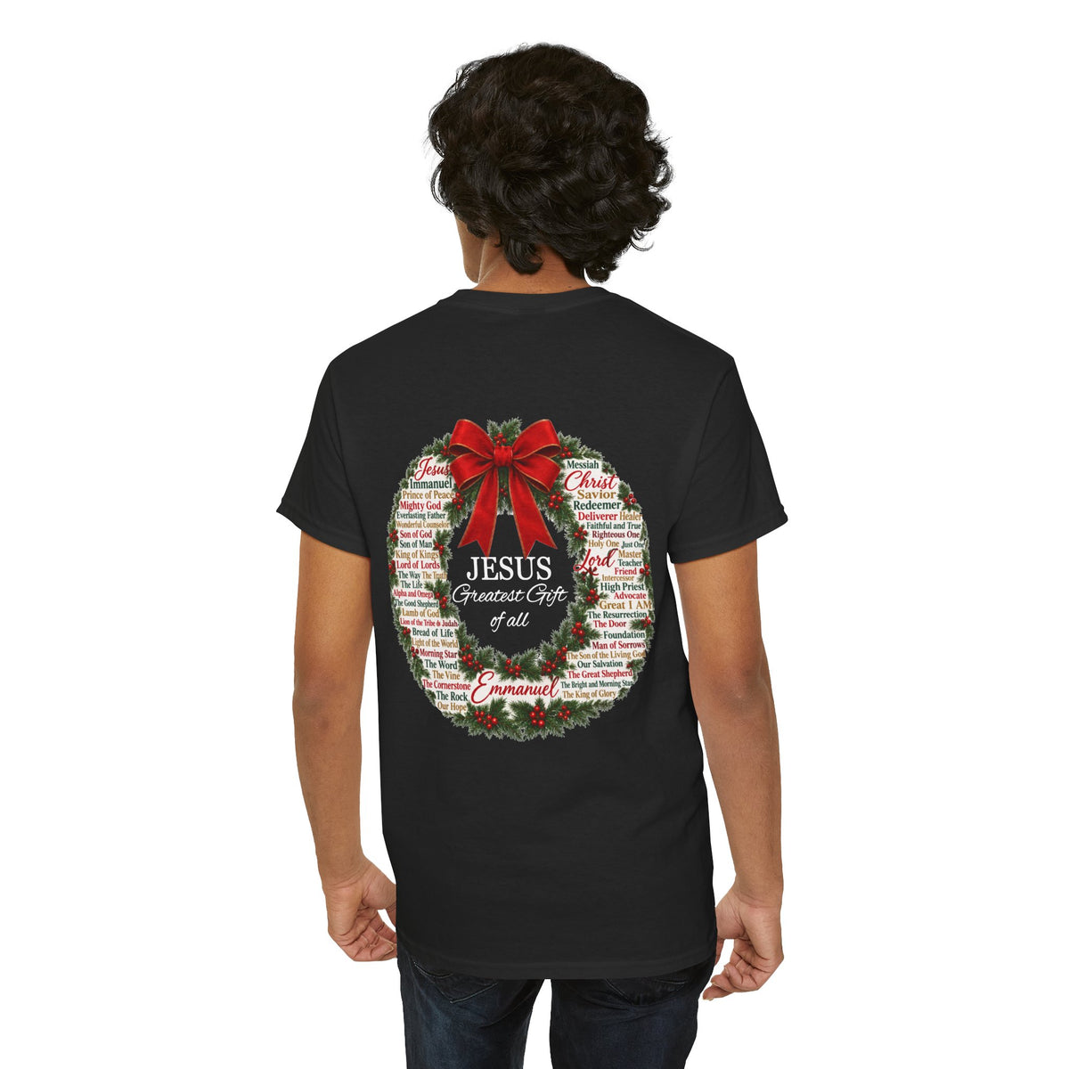 Jesus - Greatest Gift of All Christmas Wreath T-Shirt