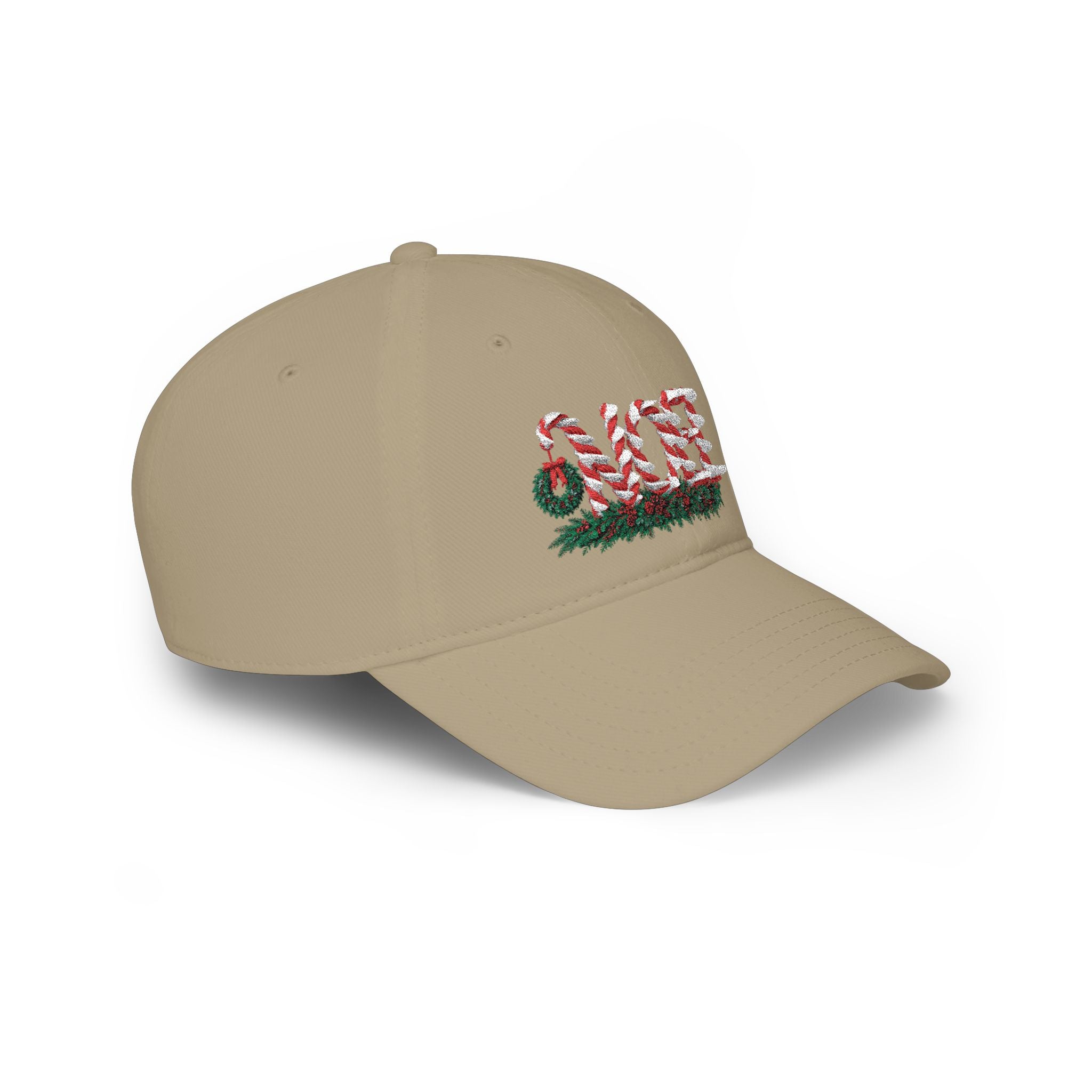 Noel Candy Cane Embroidered Christmas Hat – Festive Holiday Cap for Winter Gatherings Low Profile Baseball Cap