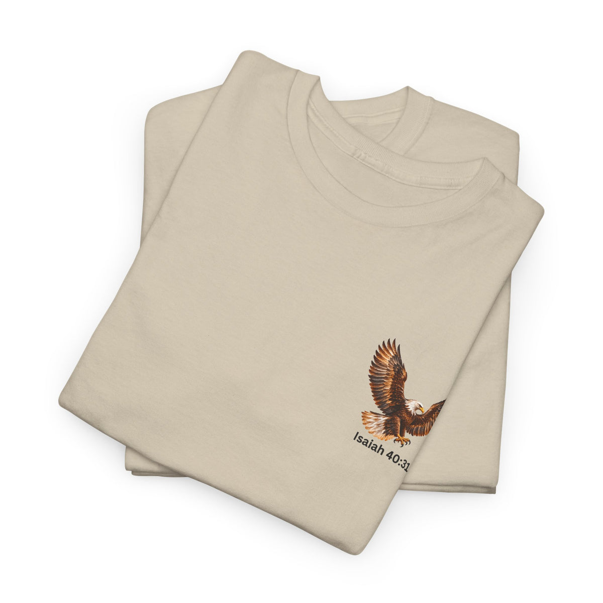 Rise Up on Wings Like Eagles – Isaiah 40:31 Christian Faith T-Shirt-Unisex Heavy Cotton Tee