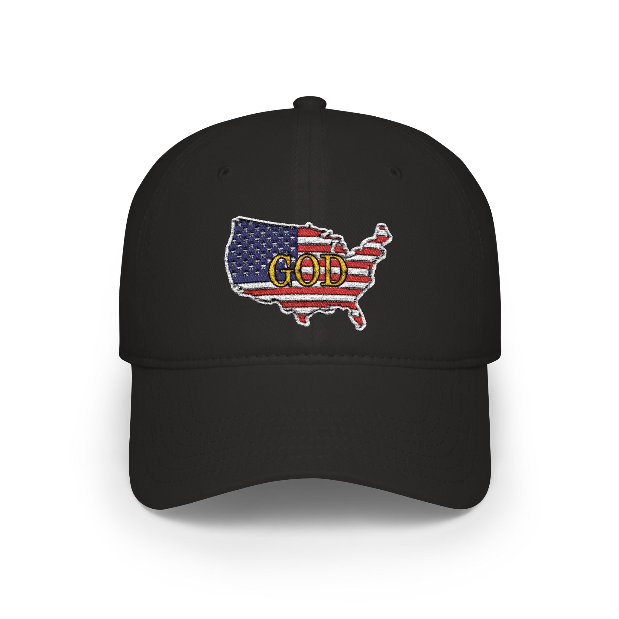 God Bless America USA Embroidered Patriotic Dad Hat – Christian Faith Low Profile Baseball Cap
