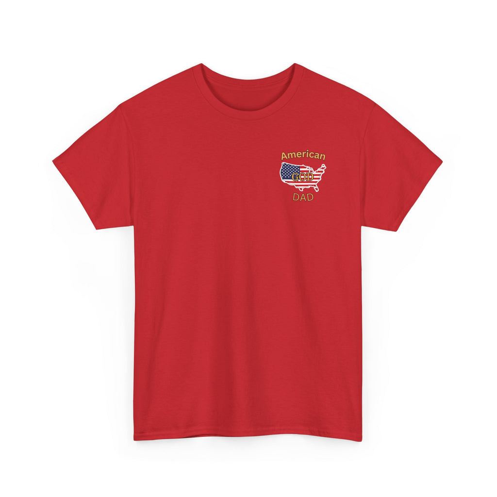 American Dad Built on Biblical Truth Patriotic Christian Unisex Heavy Cotton Tee