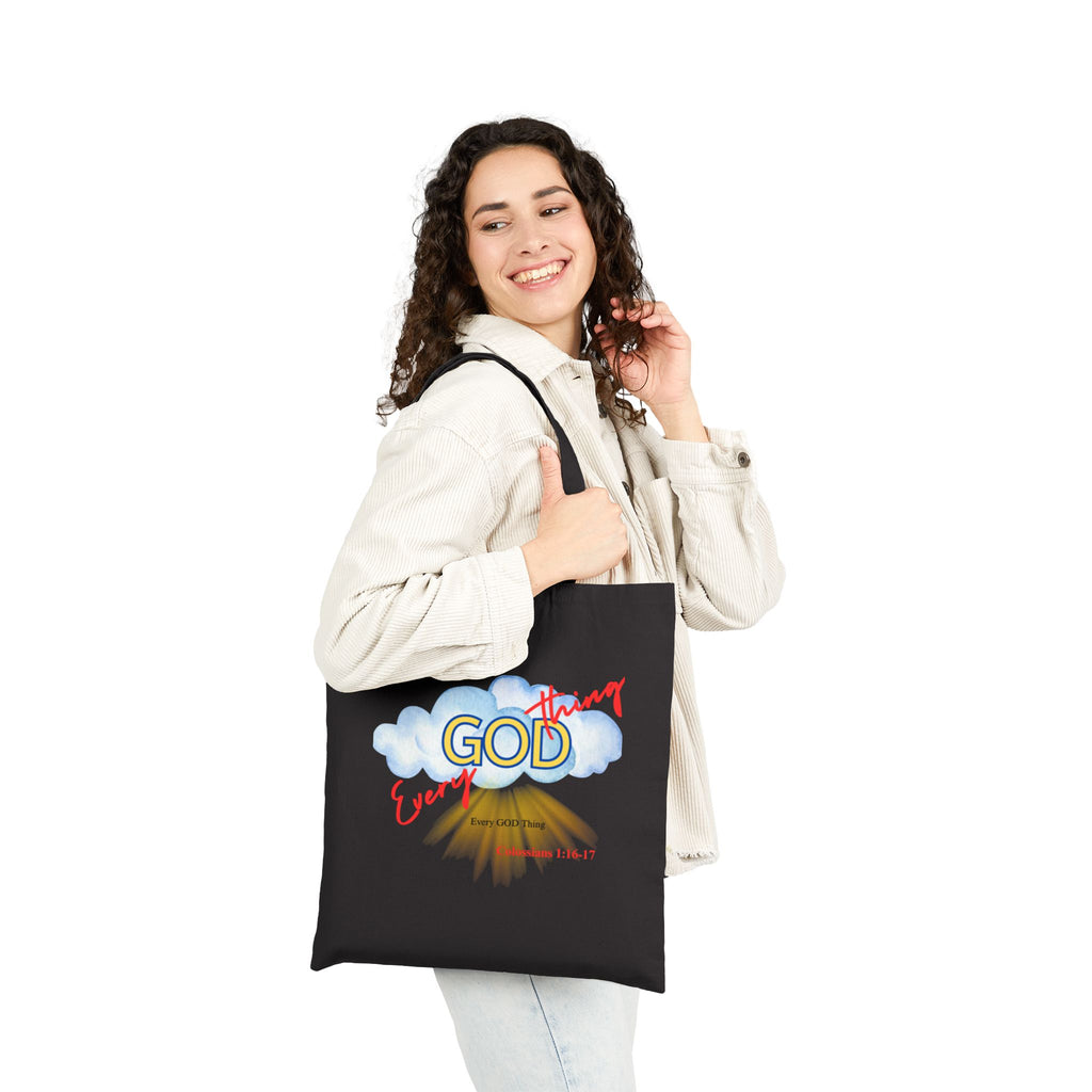 Every God Thing Inspirational Canvas Tote Bag – Christian Faith Reusable Carryall