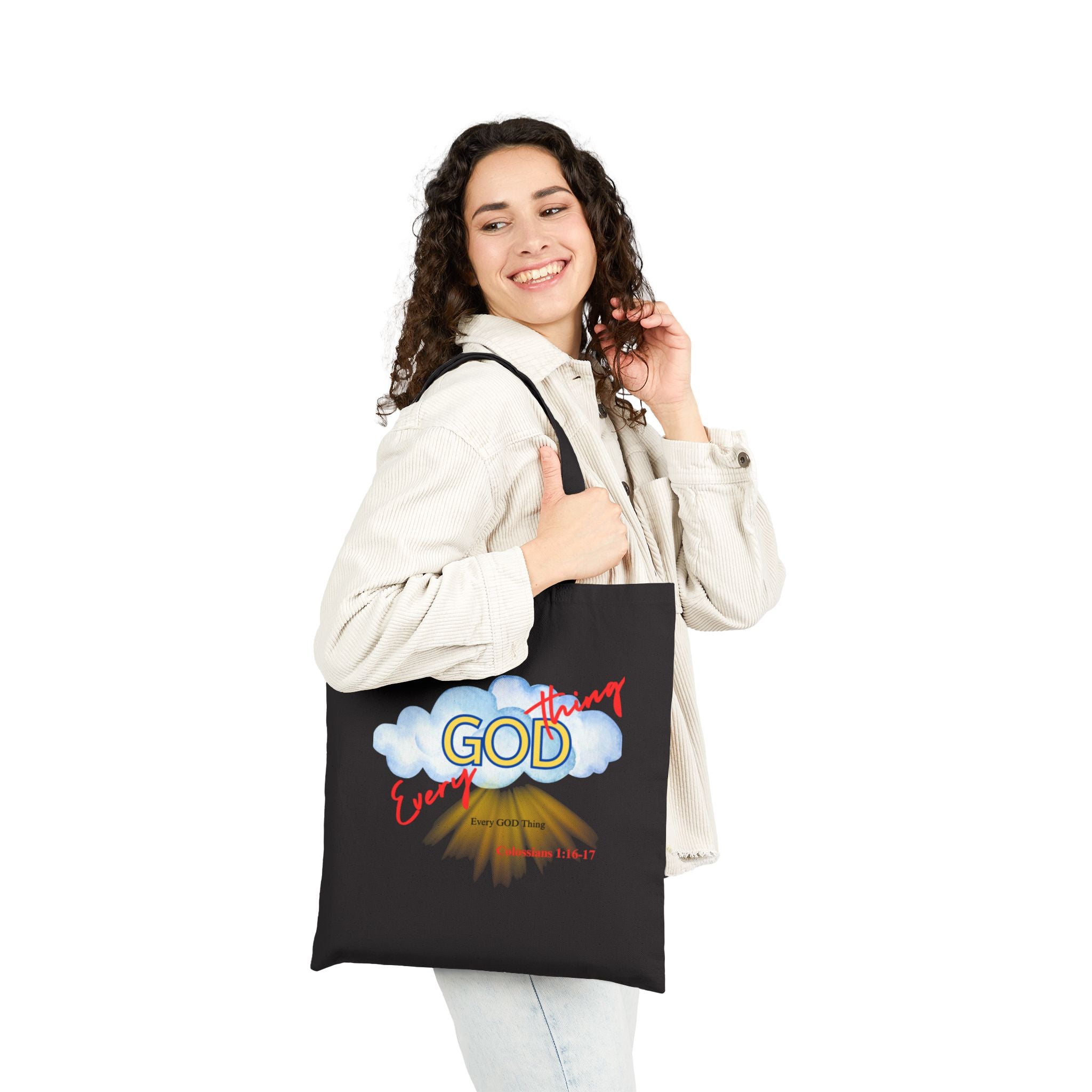 Every God Thing Inspirational Canvas Tote Bag – Christian Faith Reusable Carryall