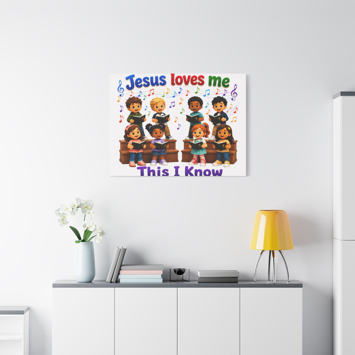 Jesus Loves Me This I Know Children's Choir Canvas Wall Art