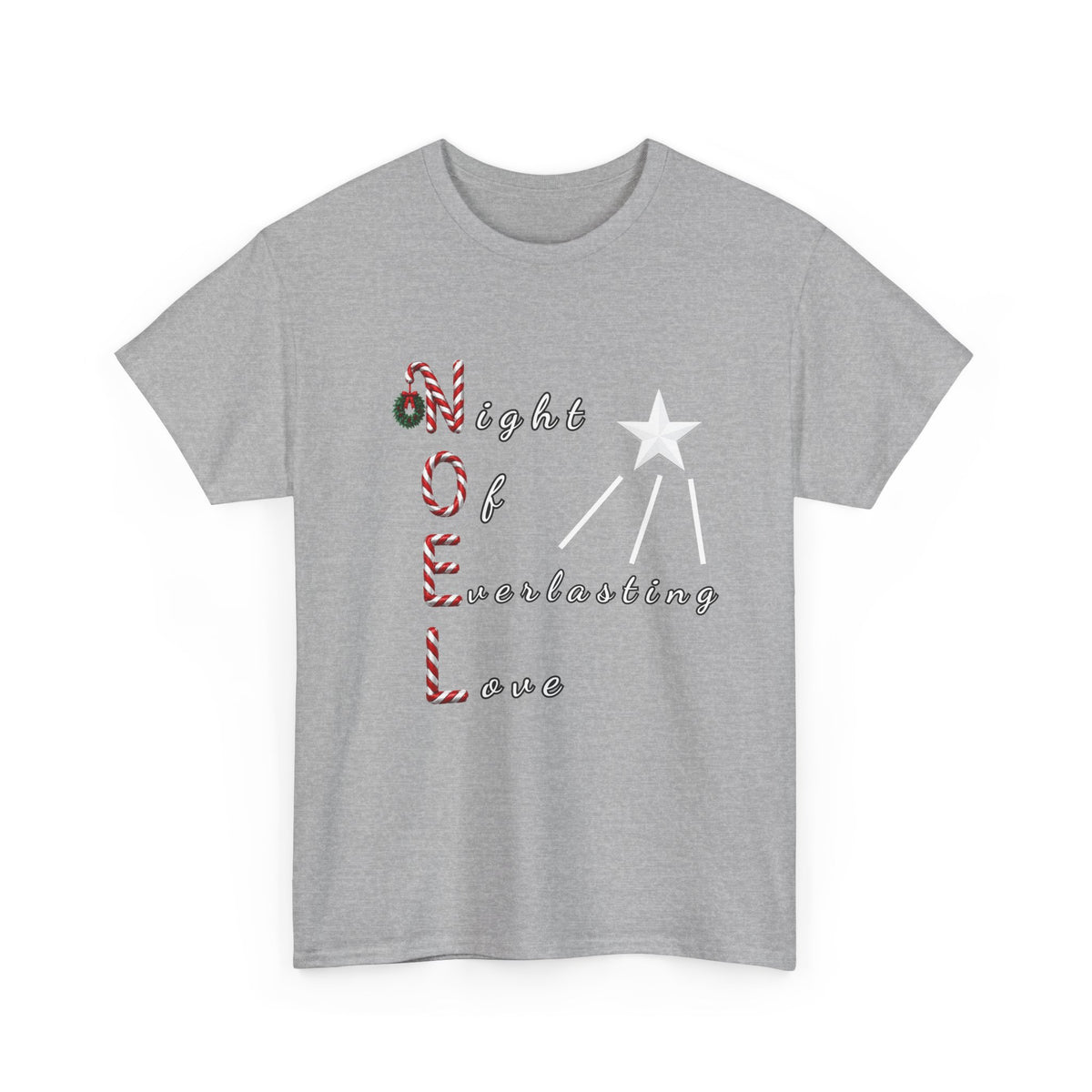 Noel – Night of Everlasting Love | Christian Christmas Heavy Cotton T-Shirt