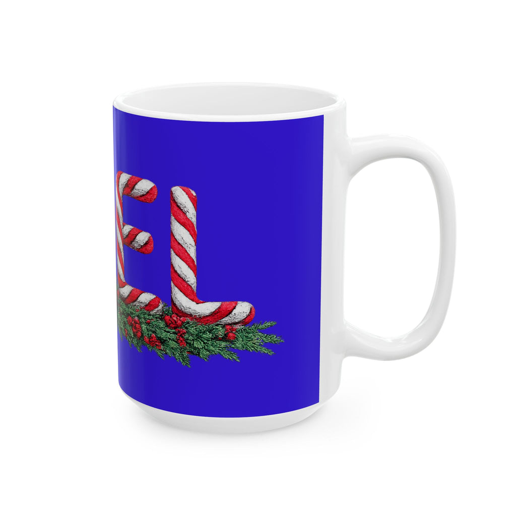 NOEL Christmas Ceramic Coffee Mug | Festive Holiday Coffee Cup, (11oz, 15oz)