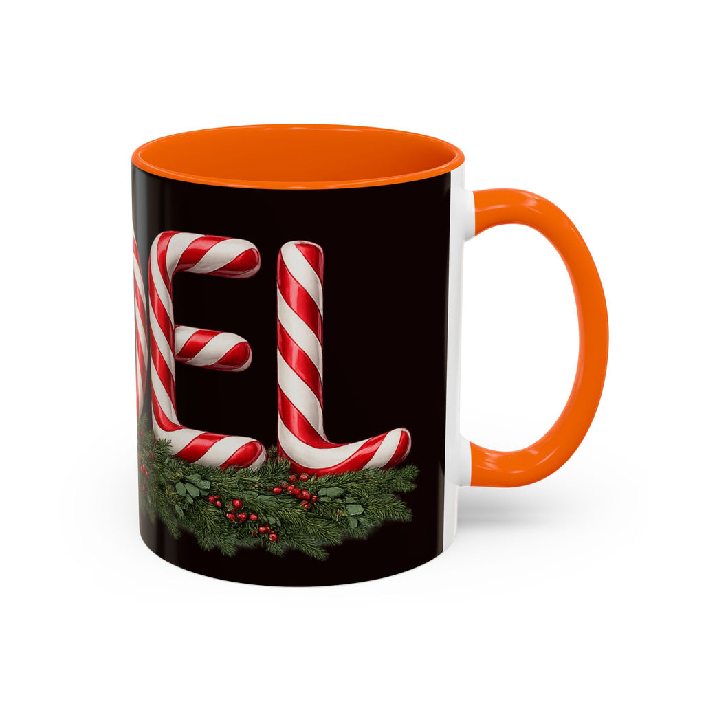 NOEL Candy Cane Christmas Mug – Festive Holiday Coffee Cup  (11, 15oz)