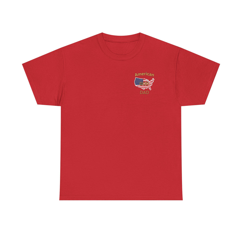 American Dad Built on Biblical Truth Patriotic Christian Unisex Heavy Cotton Tee