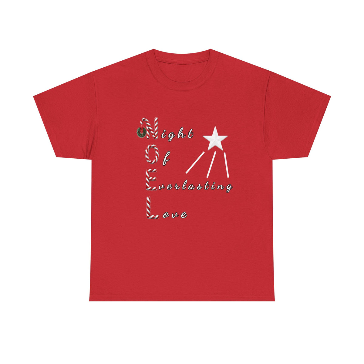 Noel – Night of Everlasting Love | Christian Christmas Heavy Cotton T-Shirt
