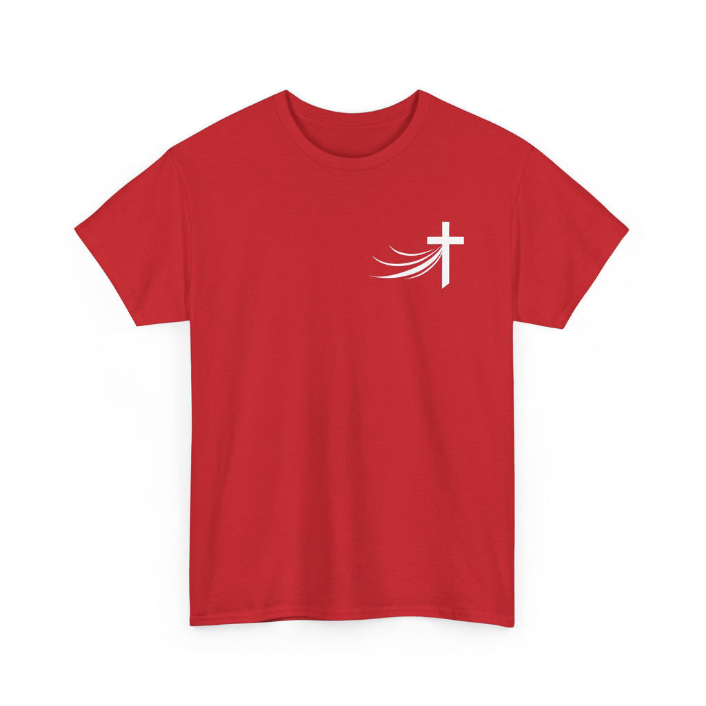 Christ Did It Christian T-Shirt – Cross & Swoosh Faith Tee