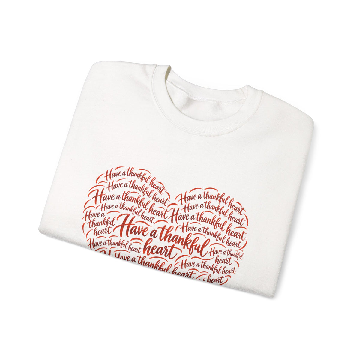 Have a Thankful Heart Sweatshirt – Inspirational Christian Faith Sweatshirt – Thanksgiving Graphic Pullover-Unisex Heavy Blend™ Crewneck Sweatshirt