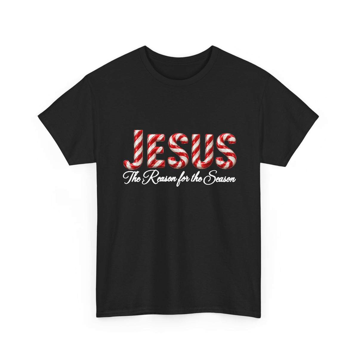 Jesus – The Reason for the Season Christmas T-Shirt | Christian Holiday Shirt Unisex Heavy Cotton Tee