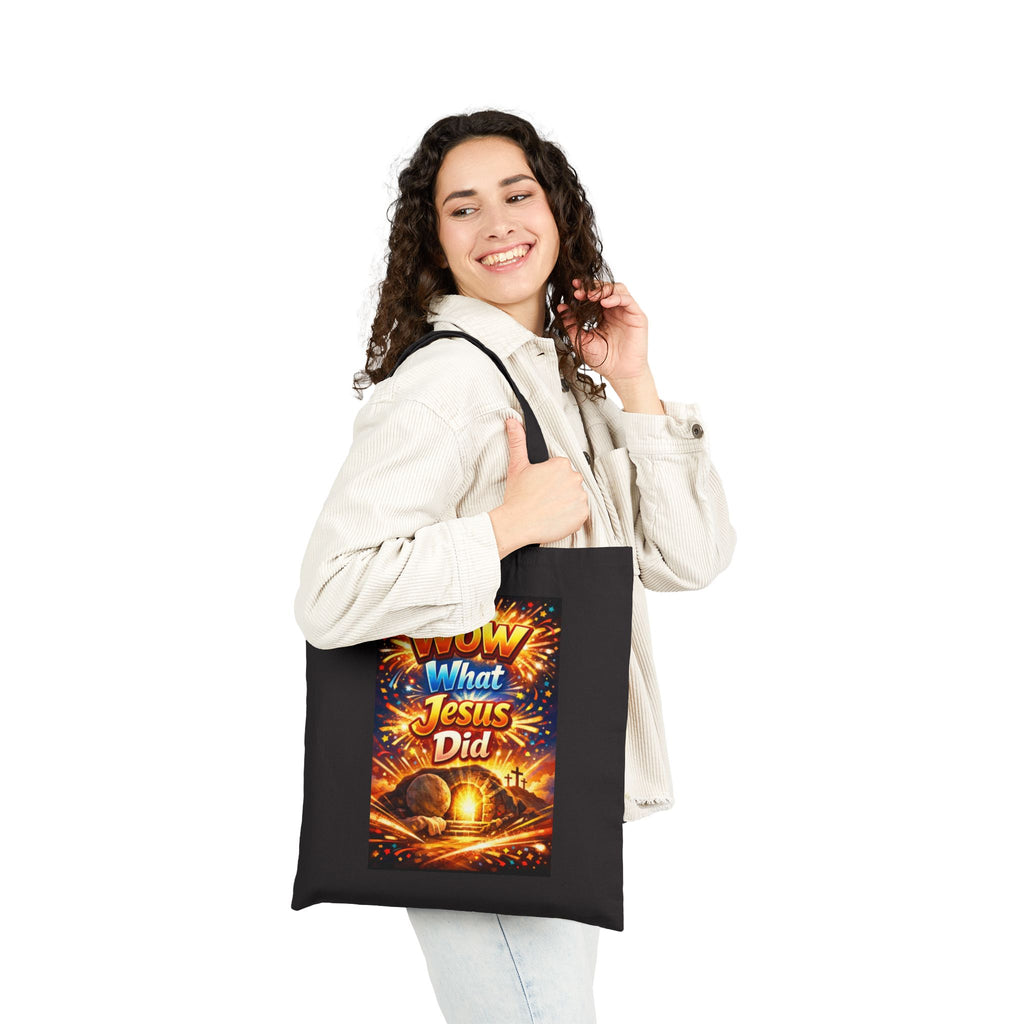 Wow What Jesus Did Christian Resurrection Tote Bag