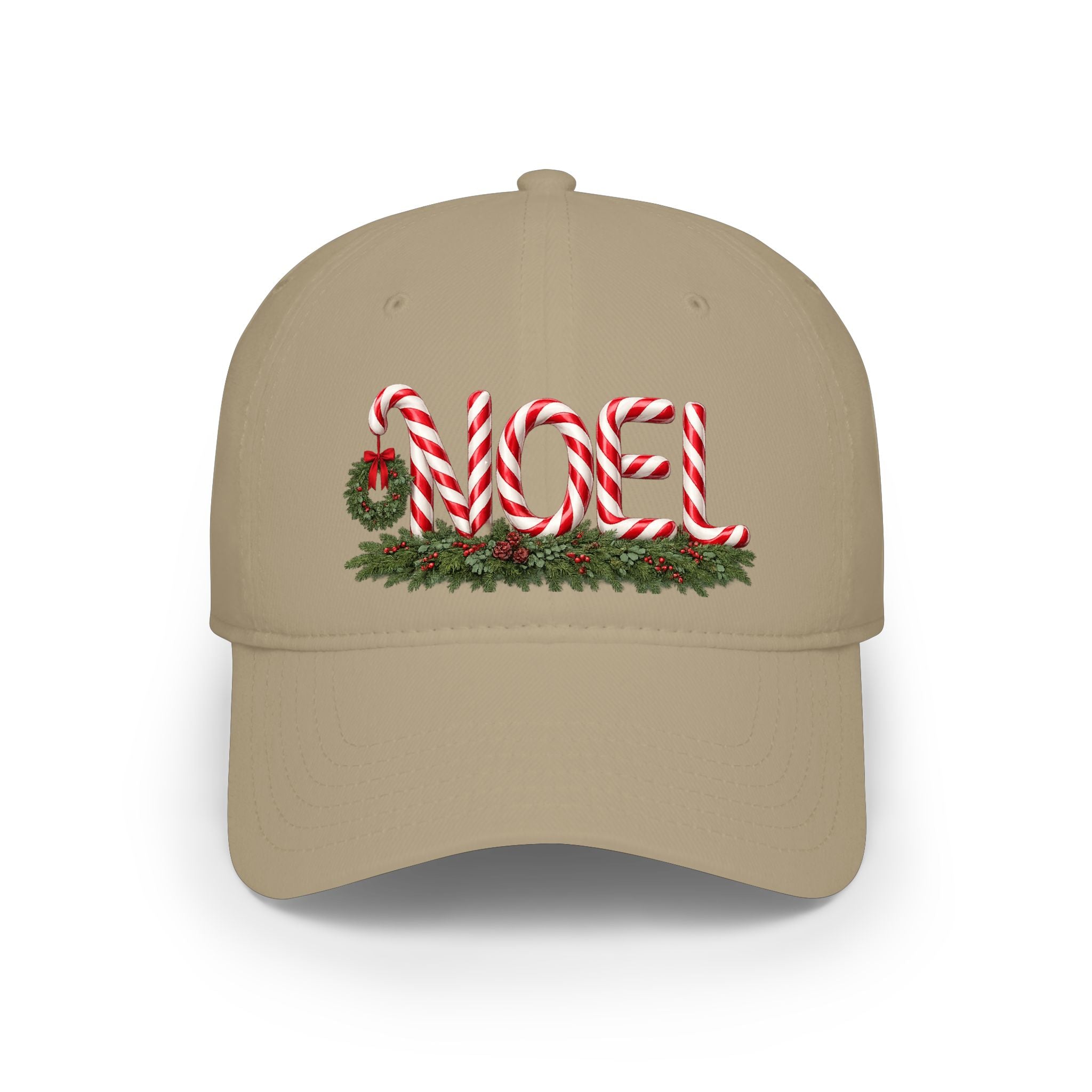 Candy Cane NOEL Christmas -Low Profile Baseball Cap