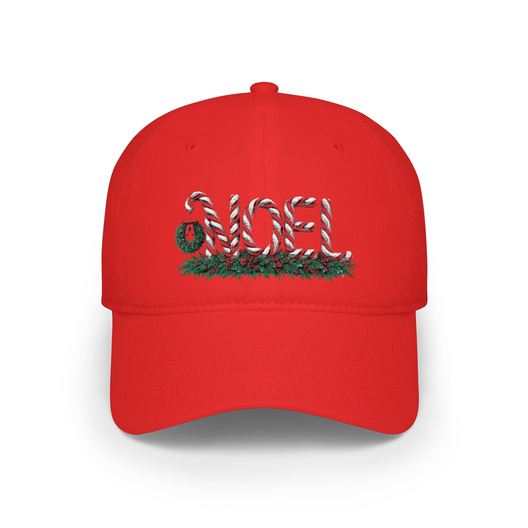 Noel Candy Cane Embroidered Christmas Hat – Festive Holiday Cap for Winter Gatherings Low Profile Baseball Cap