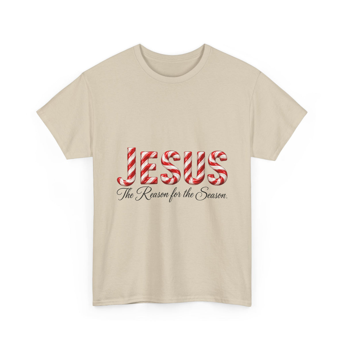 Jesus – The Reason for the Season Christmas T-Shirt | Christian Holiday Unisex Heavy Cotton Tee