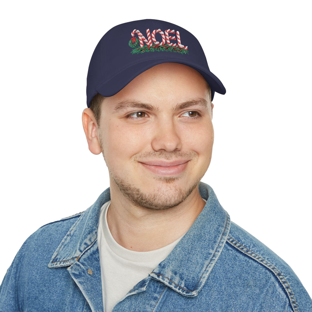 Noel Candy Cane Embroidered Christmas Hat – Festive Holiday Cap for Winter Gatherings Low Profile Baseball Cap