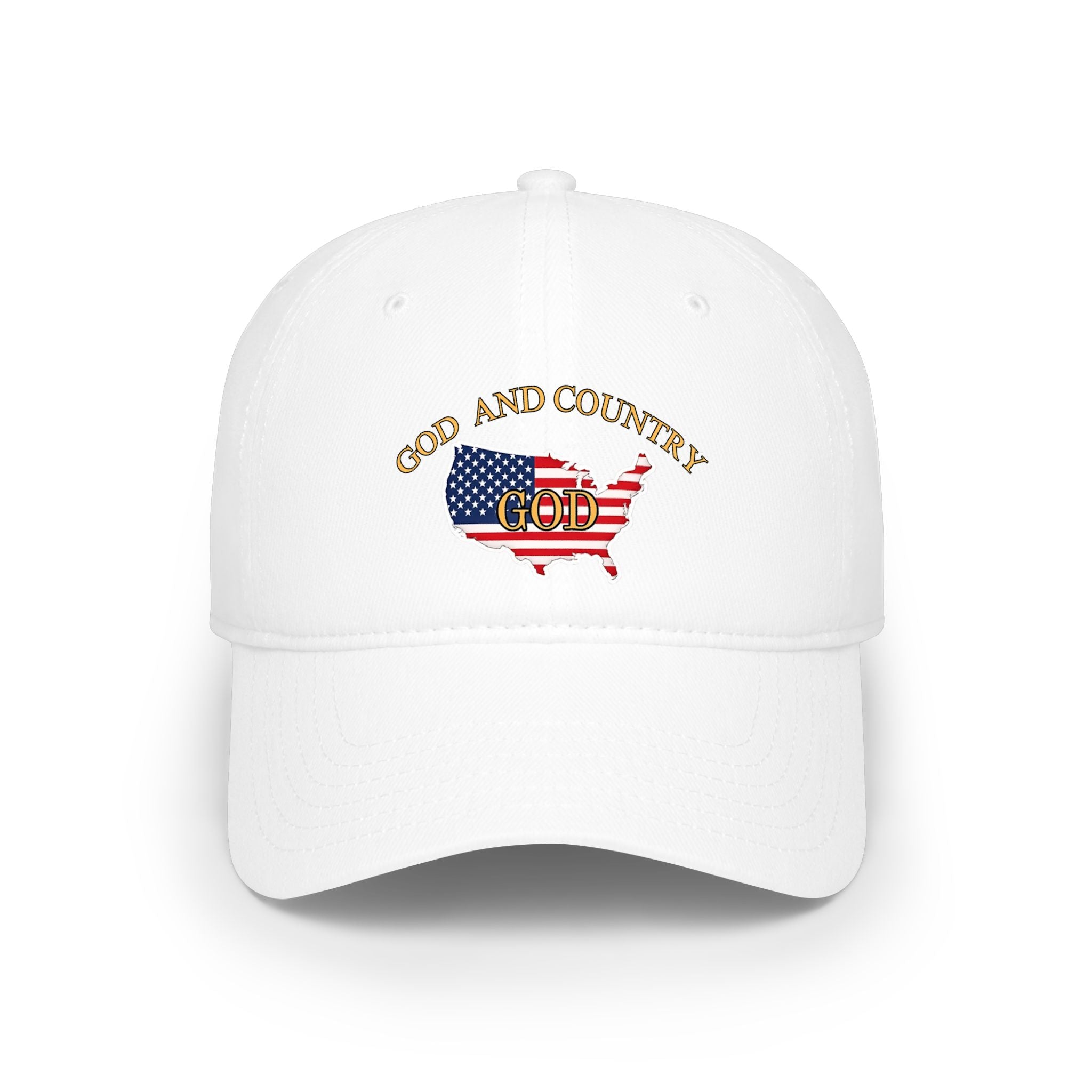 God and Country Patriotic Christian Low Profile Baseball Cap