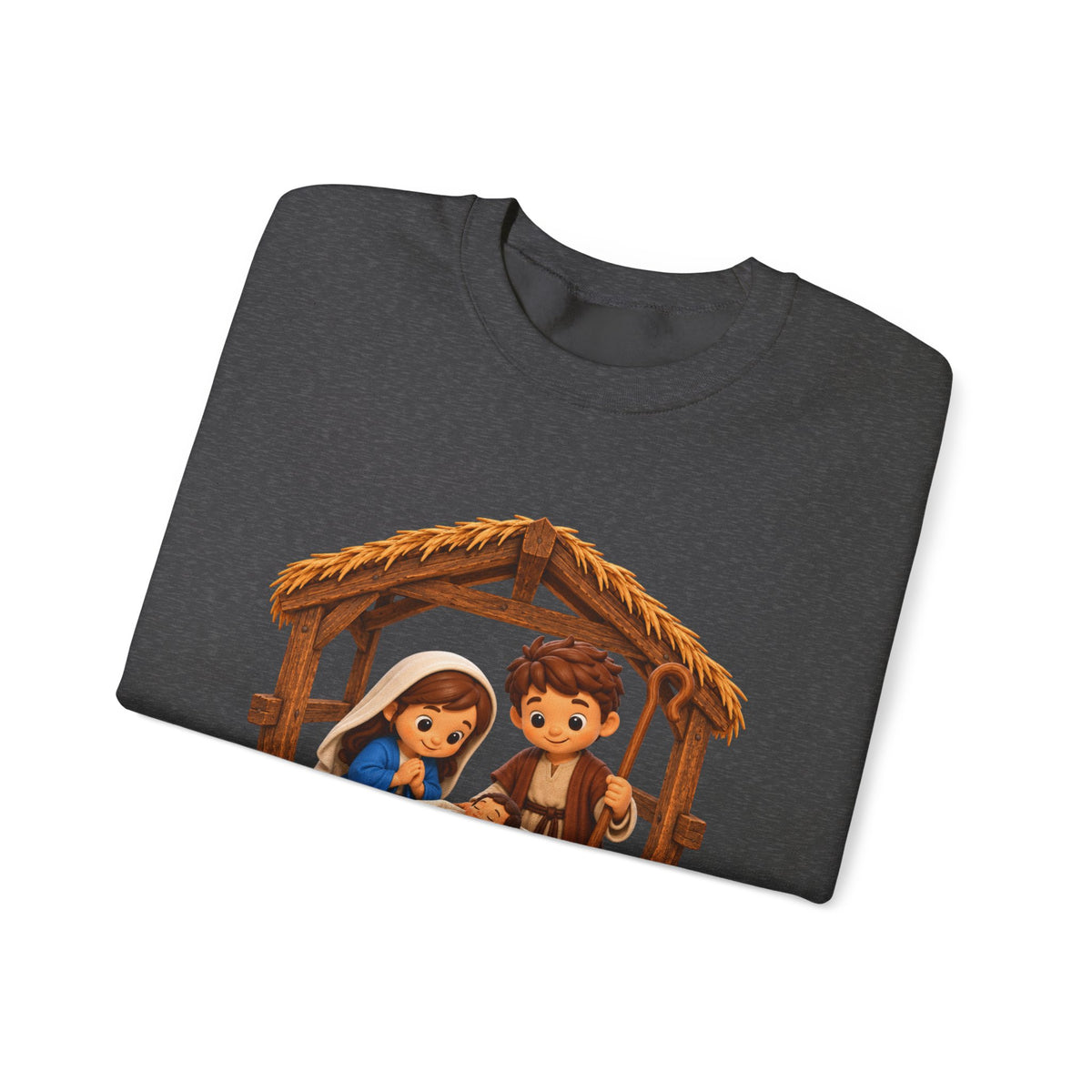 A Savior Is Born Nativity Christmas Heavy Blend™ Crewneck Sweatshirt