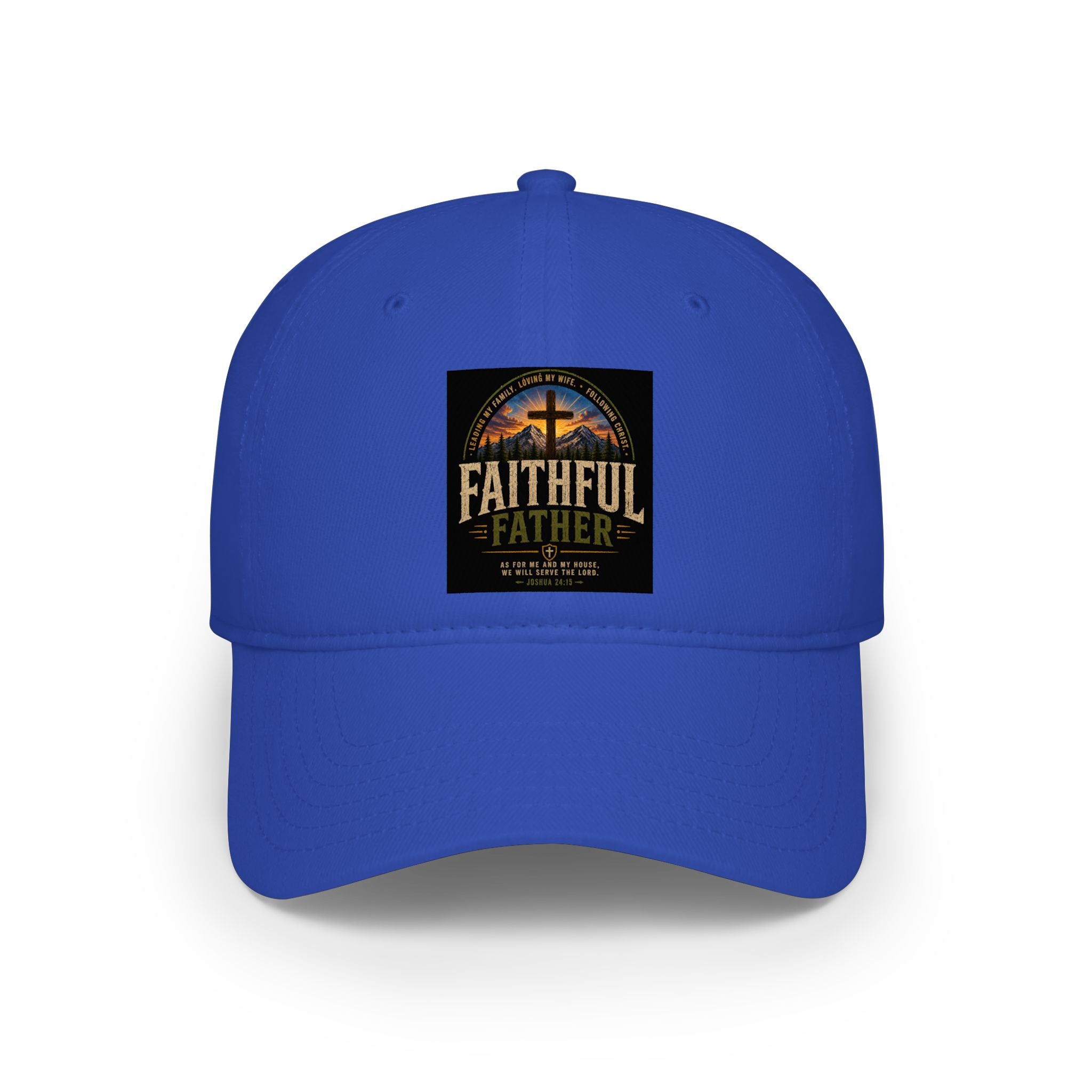 Faithful Father Christian Baseball Cap – Inspirational Dad Hat – Faith Based Low Profile Baseball Cap