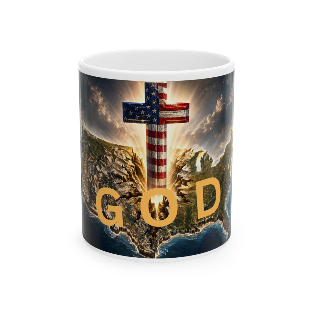 God Over America  Ceramic Mug, (11oz, 15oz)