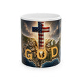 God Over America  Ceramic Mug, (11oz, 15oz)
