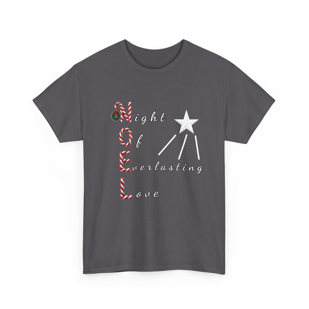 Noel – Night of Everlasting Love | Christian Christmas Heavy Cotton T-Shirt