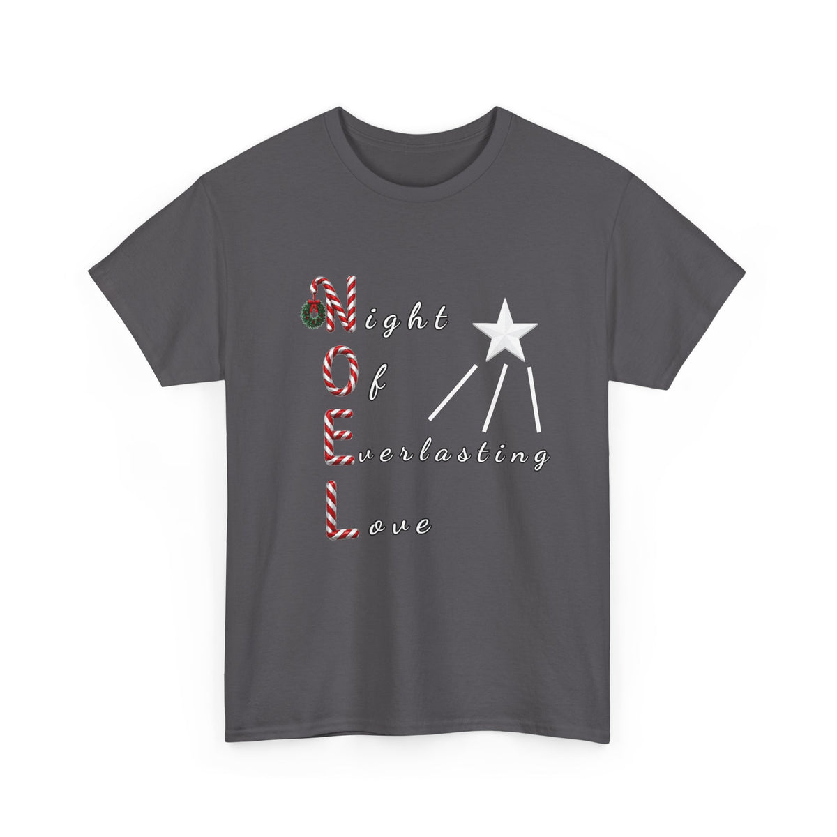 Noel – Night of Everlasting Love | Christian Christmas Heavy Cotton T-Shirt