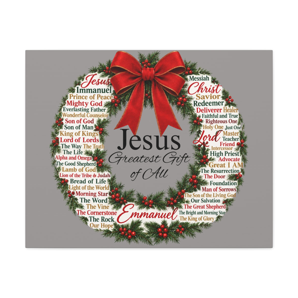 Jesus - Greatest Gift of All Canvas, Wall Art